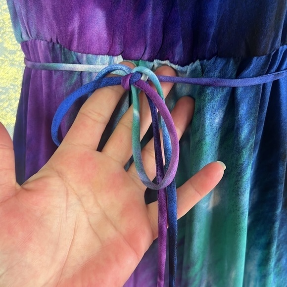 B.Wear Too Women’s Blue/Purple Tie Dye Maxi Dress Size M - Picture 6 of 13